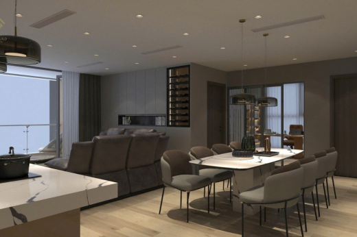 Phòng khách đẹp phong cách Luxury tại biệt thự Lakeview Quận 9