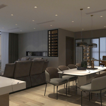 Phòng khách đẹp phong cách Luxury tại biệt thự Lakeview Quận 9