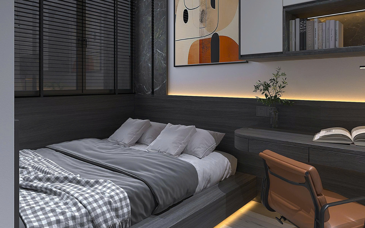 Nội thất chung cư The Sun Avenue tối ưu không gian nhỏ