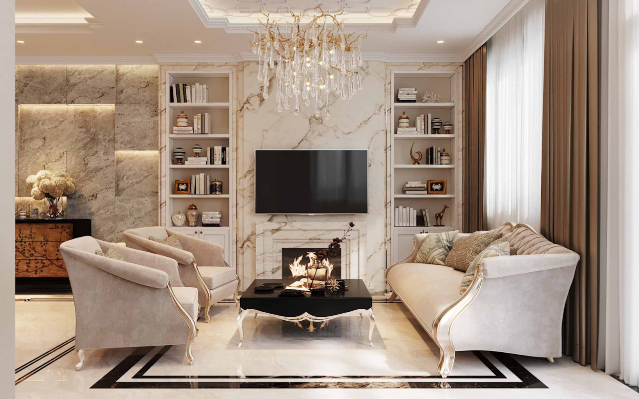 Nội thất nhà đẹp phong cách tân cổ điển tại Bình Dương